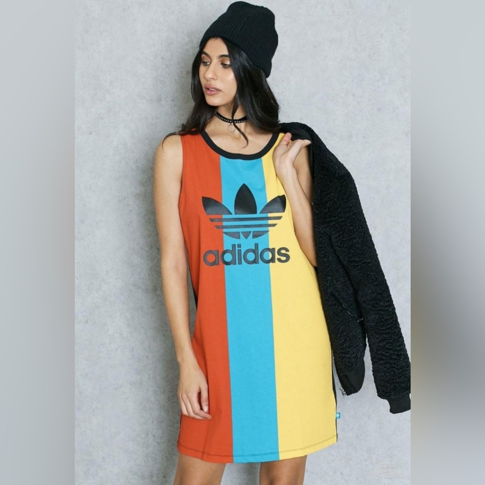Adidas Trefoil Primary Colours Tank Dress